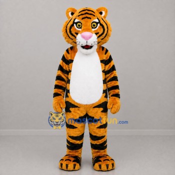 Custom Orange Black and White Tiger Mascot Costume Adult Full Body Suit for Zoo Events