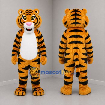 Custom Orange Black and White Tiger Mascot Costume Adult Full Body Suit for Zoo Events