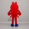 Custom Red and Cream Crab Mascot Costume Adult Full Body Suit for Seafood Promotions