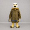 Custom Brown White and Yellow Bald Eagle Mascot Costume Adult Full Body Suit for Wildlife Events