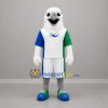 Custom White Blue and Green Eagle Mascot Costume Adult Full Body Suit for Sports Events
