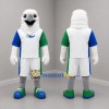 Custom White Blue and Green Eagle Mascot Costume Adult Full Body Suit for Sports Events