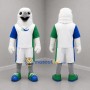 Custom White Blue and Green Eagle Mascot Costume Adult Full Body Suit for Sports Events