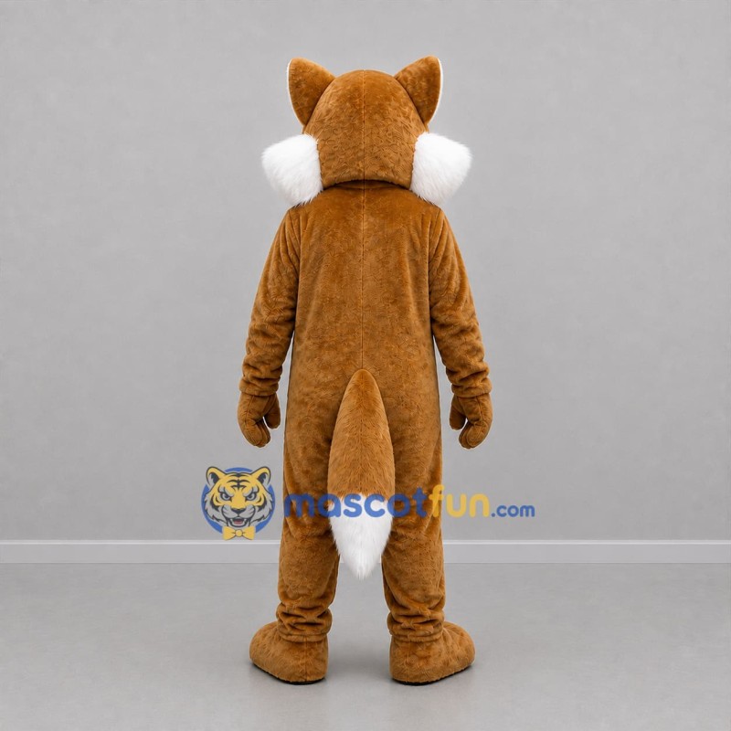 Custom Brown and White Fox Mascot Costume Adult Full Body Suit for Nature Events