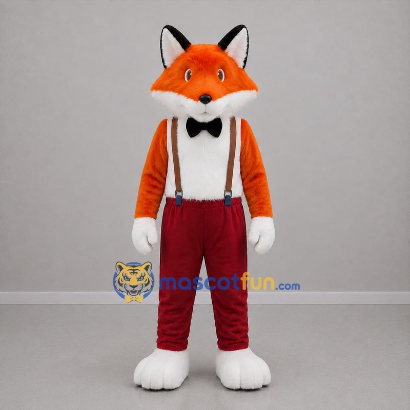 Custom Orange White and Red Fox Mascot Costume Adult Full Body Suit for Children's Events