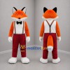 Custom Orange White and Red Fox Mascot Costume Adult Full Body Suit for Children's Events