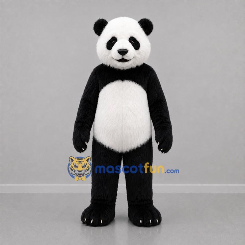 Custom Black and White Panda Mascot Costume Adult Full Body Suit for Wildlife Events