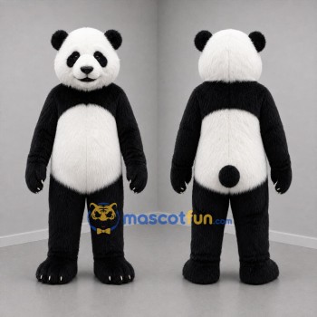 Custom Black and White Panda Mascot Costume Adult Full Body Suit for Wildlife Events