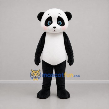 Custom Black and White Panda Mascot Costume Adult Full Body Suit for Zoo Events