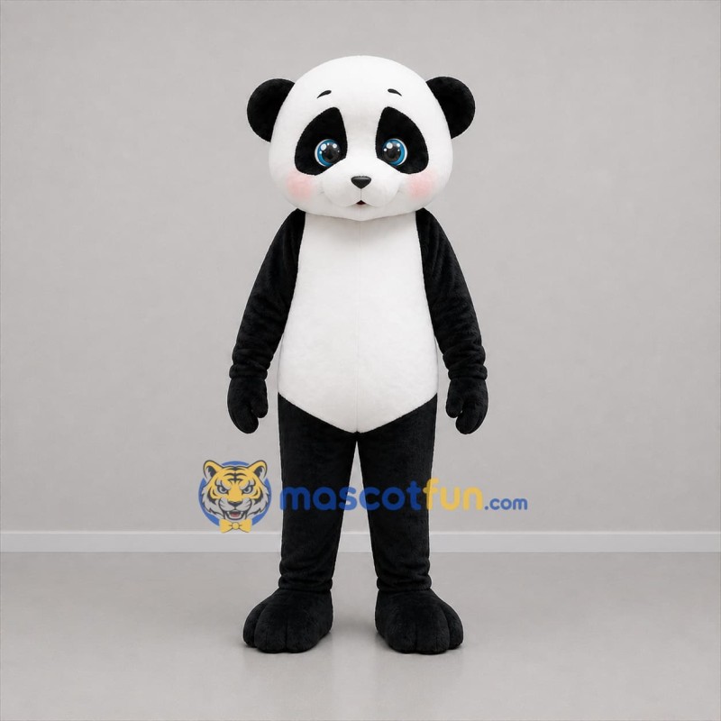 Custom Black and White Panda Mascot Costume Adult Full Body Suit for Zoo Events