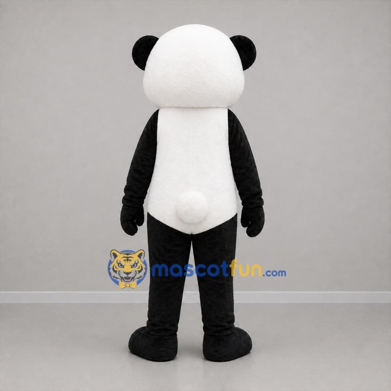 Custom Black and White Panda Mascot Costume Adult Full Body Suit for Zoo Events