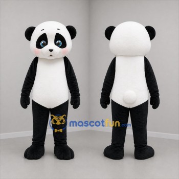 Custom Black and White Panda Mascot Costume Adult Full Body Suit for Zoo Events