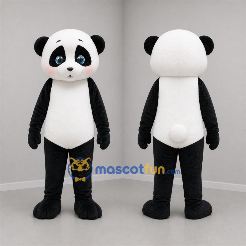 Custom Black and White Panda Mascot Costume Adult Full Body Suit for Zoo Events