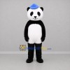 Custom Black White and Blue Panda Mascot Costume Adult Full Body Suit for Children's Events