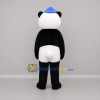 Custom Black White and Blue Panda Mascot Costume Adult Full Body Suit for Children's Events