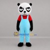 Custom Black White and Light Blue Panda Mascot Costume Adult Full Body Suit for Children's Events