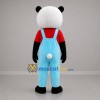 Custom Black White and Light Blue Panda Mascot Costume Adult Full Body Suit for Children's Events