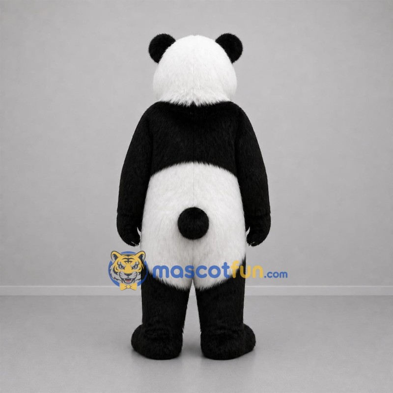 Custom Black and White Panda Mascot Costume Adult Full Body Suit for Wildlife Events