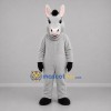 Custom Gray and Black Donkey Mascot Costume Adult Full Body Suit for Farm Events
