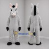 Custom Gray and Black Donkey Mascot Costume Adult Full Body Suit for Farm Events