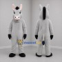 Custom Gray and Black Donkey Mascot Costume Adult Full Body Suit for Farm Events