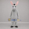 Custom Gray and Black Donkey Mascot Costume Adult Full Body Suit for Farm Events