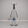Custom Gray and Black Donkey Mascot Costume Adult Full Body Suit for Farm Events