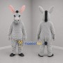 Custom Gray and Black Donkey Mascot Costume Adult Full Body Suit for Farm Events