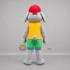 Custom Gray Yellow and Green Rabbit Mascot Costume Adult Full Body Suit for Children's Events