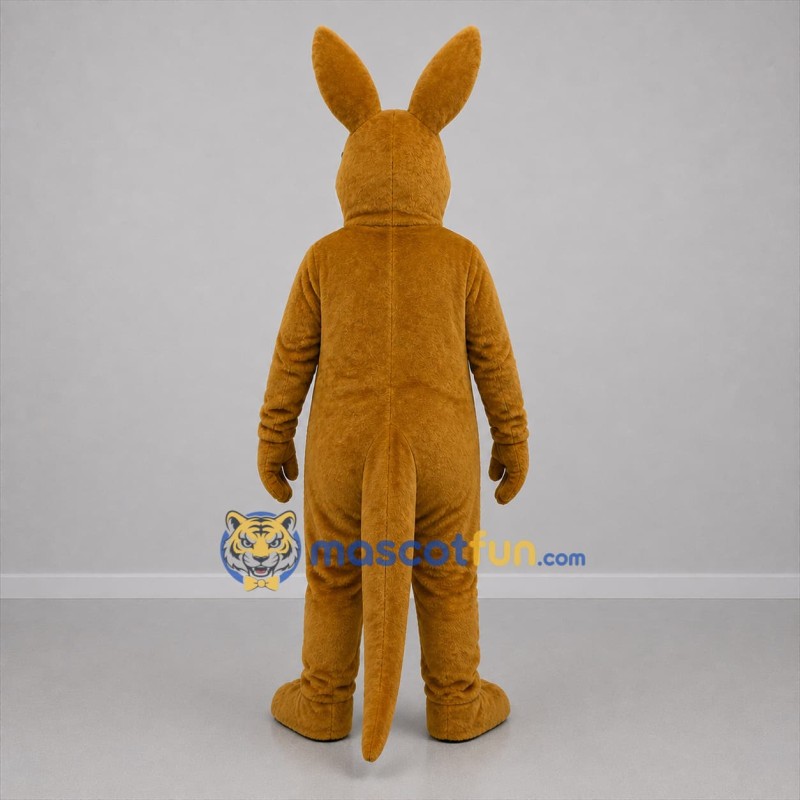 Custom Brown and White Kangaroo with Joey Mascot Costume Adult Full Body Suit for Wildlife Events