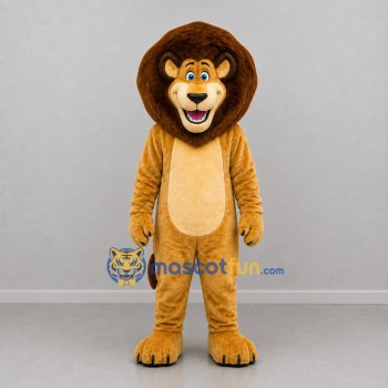 Custom Golden Brown Lion Mascot Costume Adult Full Body Suit for Zoo Events