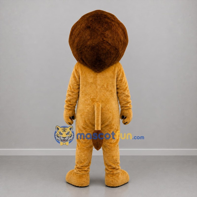 Custom Golden Brown Lion Mascot Costume Adult Full Body Suit for Zoo Events