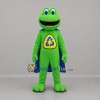 Custom Green and Blue Superhero Frog Mascot Costume Adult Full Body Suit for Environmental Events