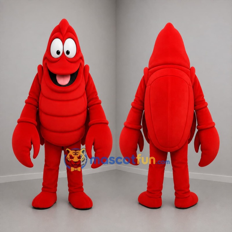 Custom Red Lobster Mascot Costume Adult Full Body Suit for Seafood Promotions