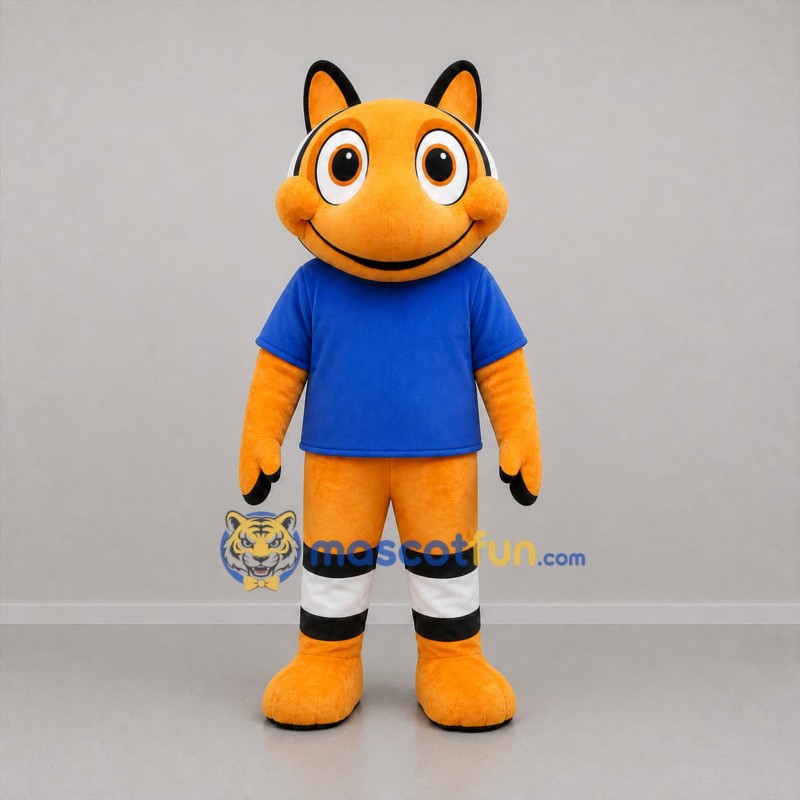 Custom Orange White and Blue Clownfish Mascot Costume Adult Full Body Suit for Ocean Events