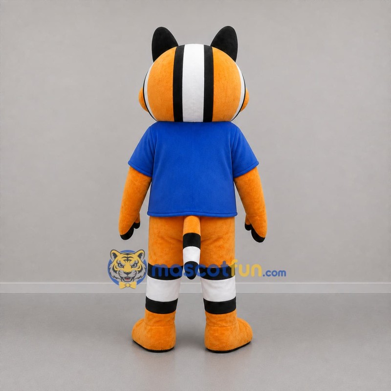 Custom Orange White and Blue Clownfish Mascot Costume Adult Full Body Suit for Ocean Events