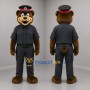 Custom Brown and Black Police Bear Mascot Costume Adult Full Body Suit for Community Events