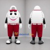 Custom White and Burgundy Baseball Mascot Costume Adult Full Body Suit for Baseball Games