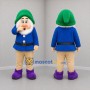 Custom Blue and Green Gnome Mascot Costume Adult Full Body Suit for Garden Events