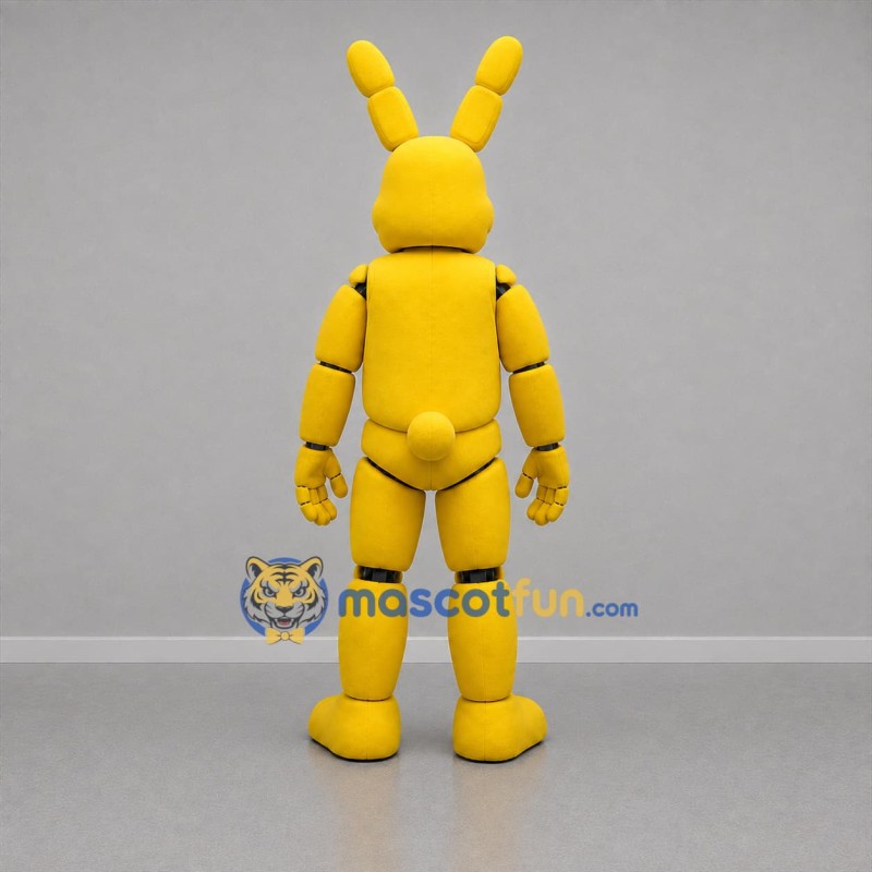 Custom Yellow Robot Rabbit Mascot Costume Adult Full Body Suit for Halloween Events