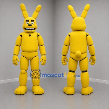 Custom Yellow Robot Rabbit Mascot Costume Adult Full Body Suit for Halloween Events