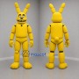 Custom Yellow Robot Rabbit Mascot Costume Adult Full Body Suit for Halloween Events