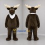 Custom Dark Brown and Cream Moose Mascot Costume Adult Full Body Suit for Nature Events