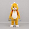 Custom Golden Yellow and White Hamster Mascot Costume Adult Full Body Suit for Children's Events