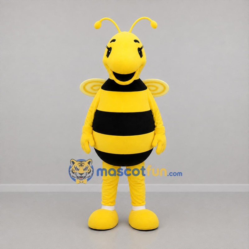 Custom Yellow and Black Bee Mascot Costume Adult Full Body Suit for Garden Events