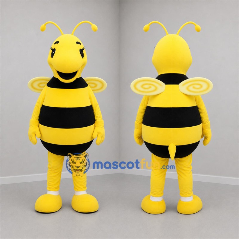 Custom Yellow and Black Bee Mascot Costume Adult Full Body Suit for Garden Events