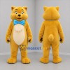 Custom Golden Yellow and Blue Cat Mascot Costume Adult Full Body Suit for Children's Events