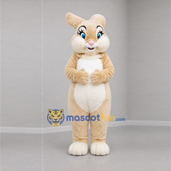 Custom Cream and White Rabbit Mascot Costume Adult Full Body Suit for Easter Events