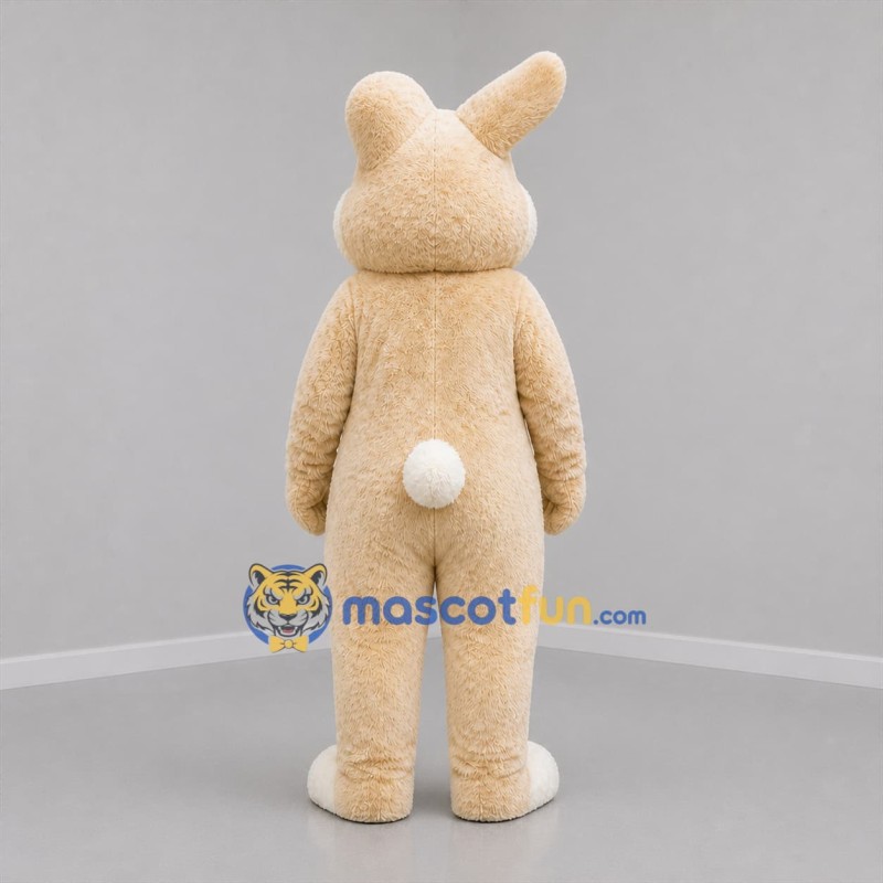 Custom Cream and White Rabbit Mascot Costume Adult Full Body Suit for Easter Events