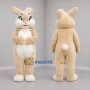 Custom Cream and White Rabbit Mascot Costume Adult Full Body Suit for Easter Events